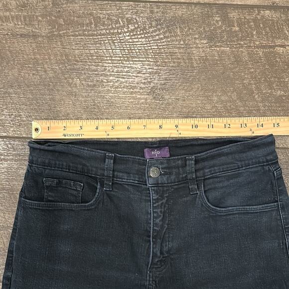NYDJ Classic Straight Leg Black Wash High Rise Jeans Size 8P - Picture 5 of 7